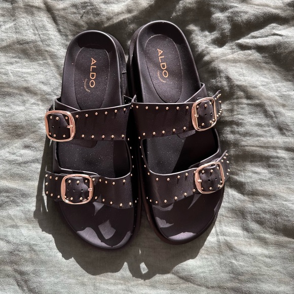 NEW Aldo Kravis Slide Sandal Black Size 10 - Picture 1 of 5